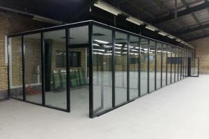 پارتیشن شیشه ایی  فریم لس